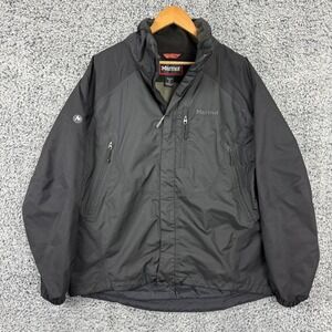 Marmot Jacket Mens Large Black Ski Snowboard Shell Nylon Pit Zips Outdoors